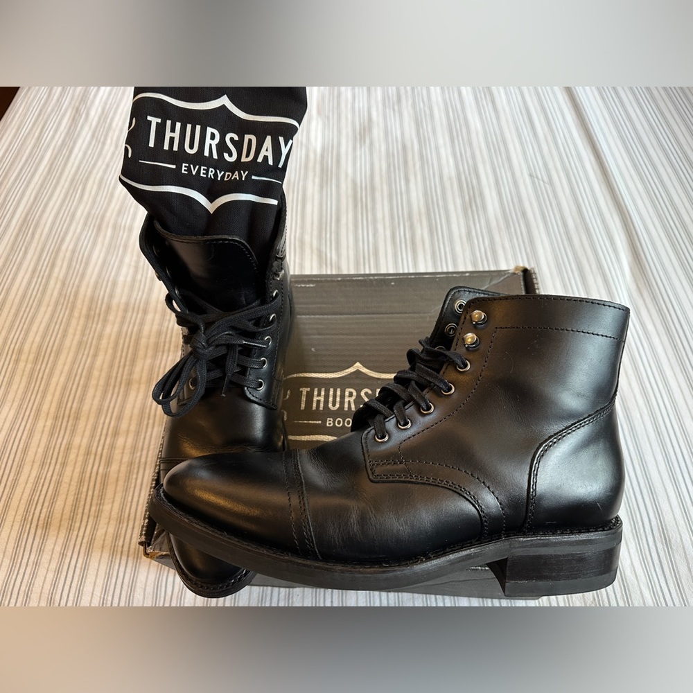 Thursday Boot Co Black Captain Boots Size 9